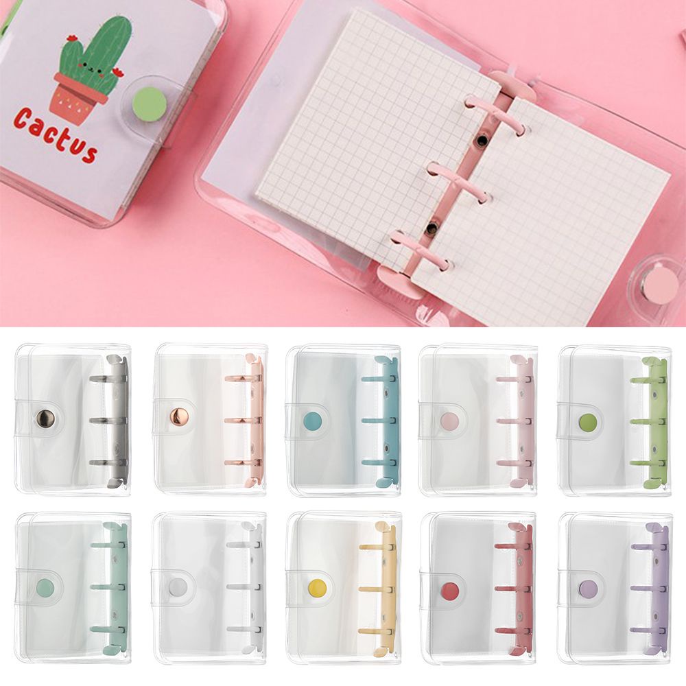 CHOOKEY Portable Rings Binder Mini Inner Pages Notebook Cover Creative File Folder 3-hole Hand Account Diary Stationery Diary Book Loose-leaf Refill