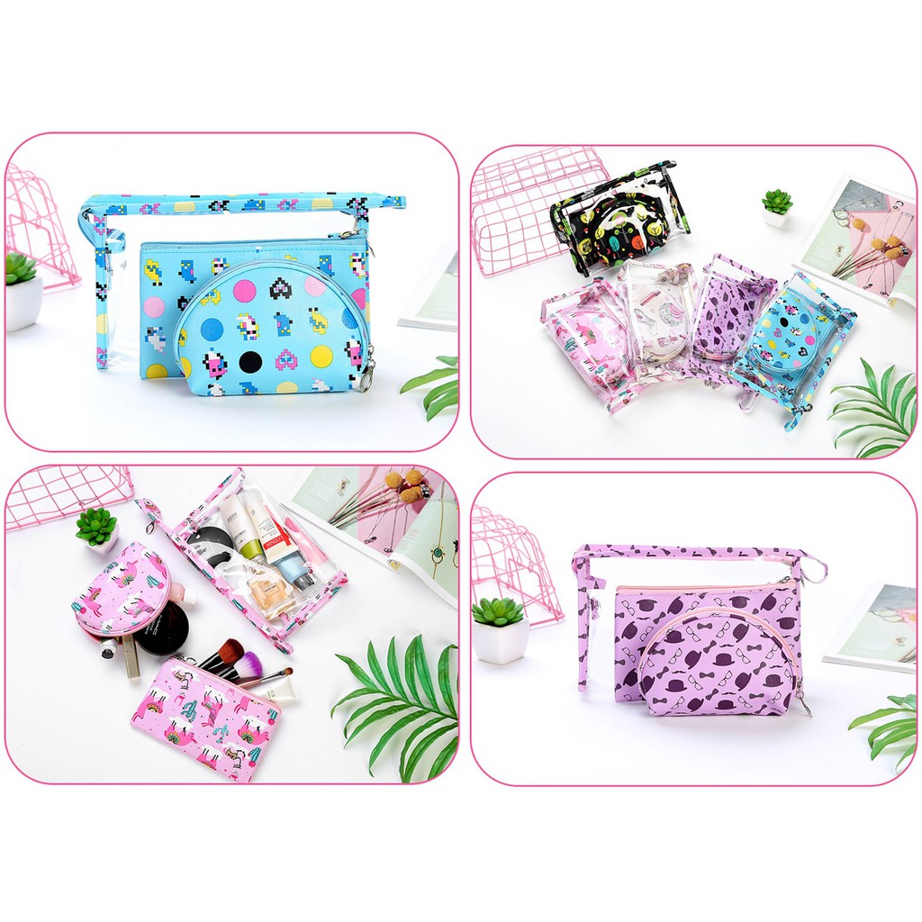 Igrosir Korean 3in1 beauty / cosmetic / Pouch / toiletries / multi-purpose bag / Tas Kosmetik