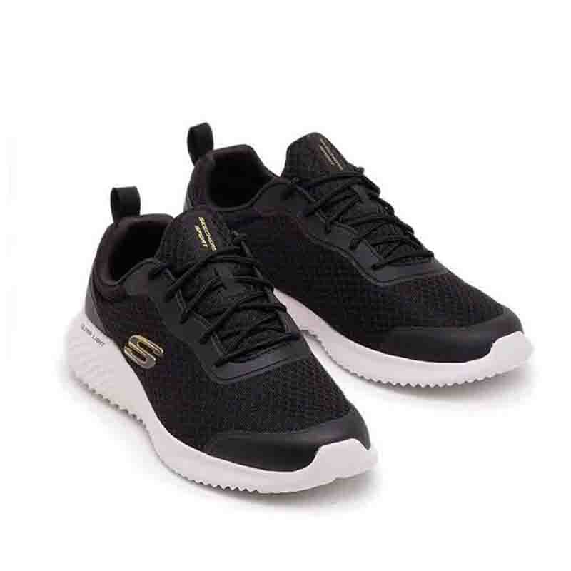 Skechers Bounder Voltis Black Gold. Sepatu Pria Original. 232005BKG