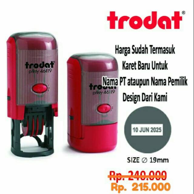 

Stempel Trodat 46119 size 19mm