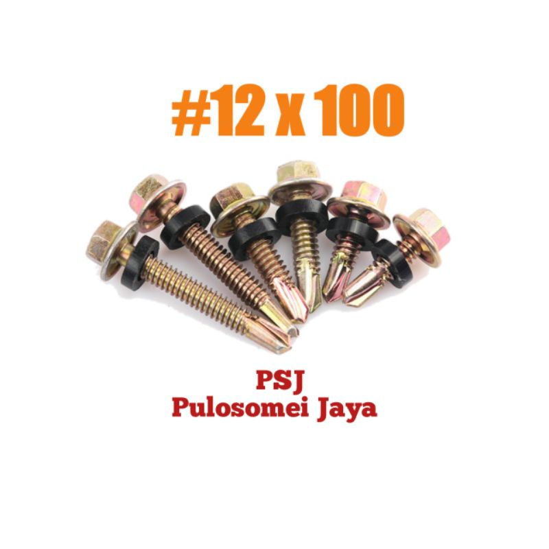 Sekrup Roofing 12 x 100 / Roofing Baja Ringan / Sekrup Baja Ringan