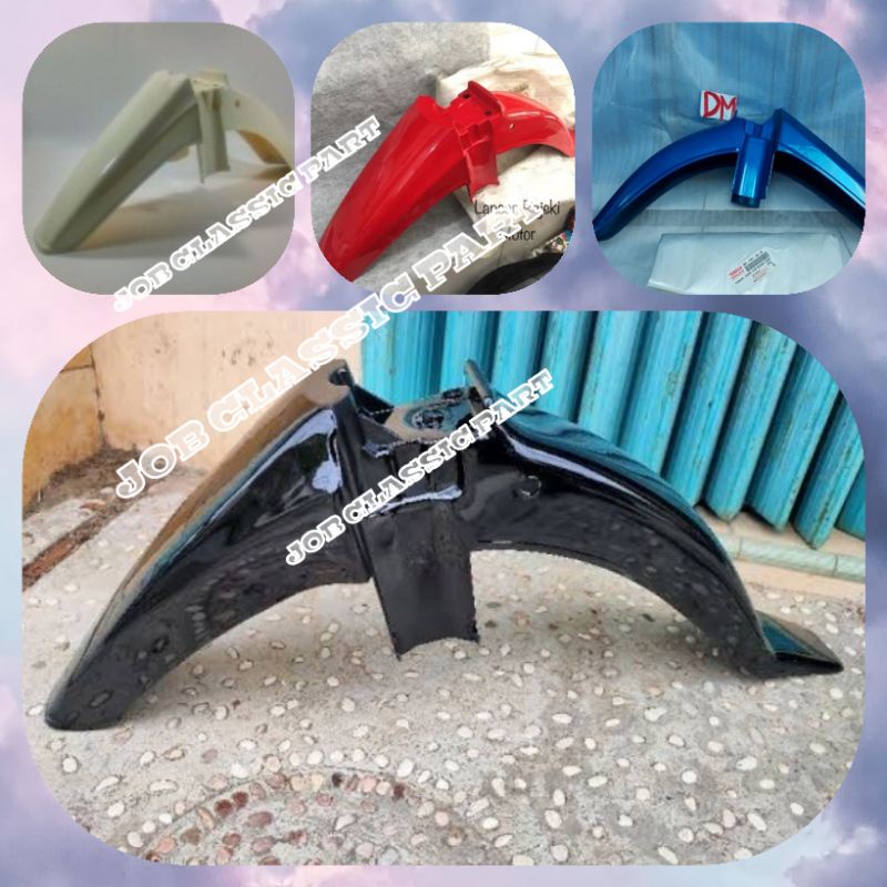 Slebor spakbor depan Force 1 Cripton hitam merah putih biru