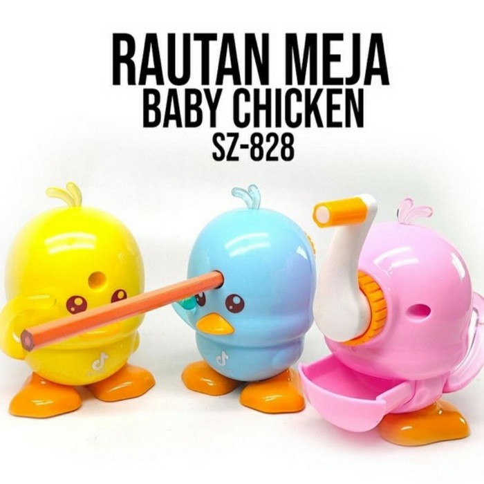 

Serutan Rautan Pensil Putar Anak Ayam Lucu Duduk Meja