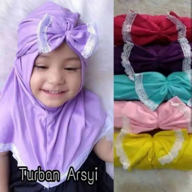 jilbab bayi turban polos arsy