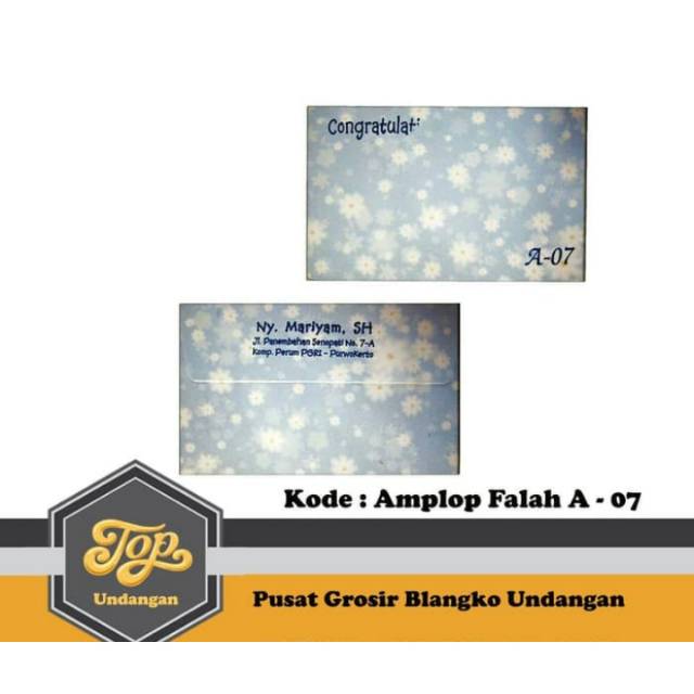 

Amplop Falah A 07 Harga Murah isi 50 Tanpa Cetak Tulisan