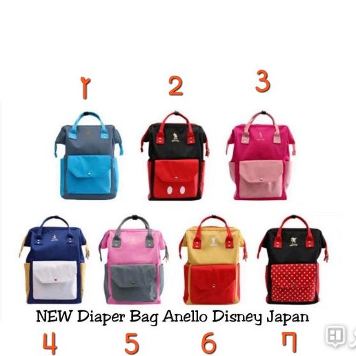 ANELO TERMURAH Anello DISNEY / Tas Bayi Multifungsi Anello Waterproof PREMIUM / Ransel Popok Bayi.