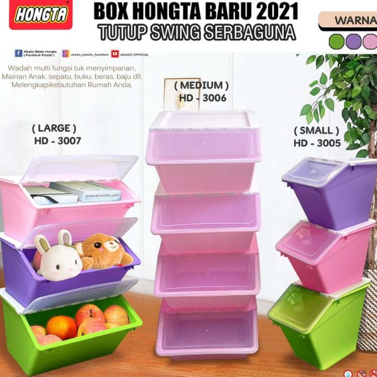 HONGTA - STORAGE BOX PENUTUP SWING ELEGAN TERLARISS...,,,,,