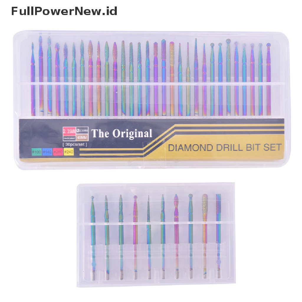 [KUKU PALSU] 10/30Pcs Nail Drill Bits Ceramic Head Nail Cuticle Polishing Manicure Art Tools .