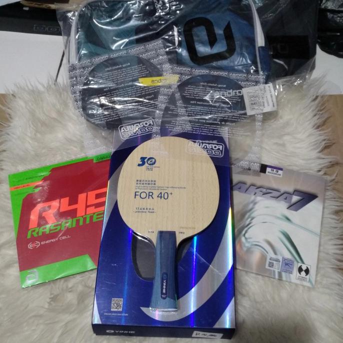 Jual Paket Bet Pingpong Tenis Meja Yinhe V14 Pro + Andro R45 + Rakza 7 Ori