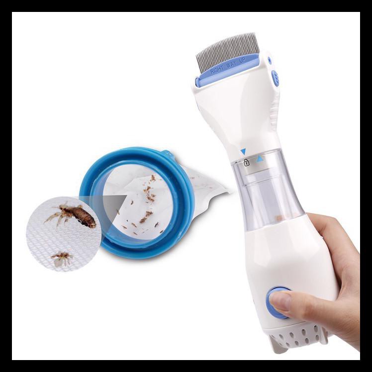 Penghilang Kutu Rambut Mesin Sisir Kutu Elektrik Penyedot Kutu Dan Telur Kutu V Comb