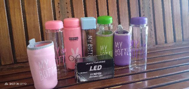 Promo [1kg 12pcs] My Bottle Transparan Bening Dengan Sarung Anti Pecah