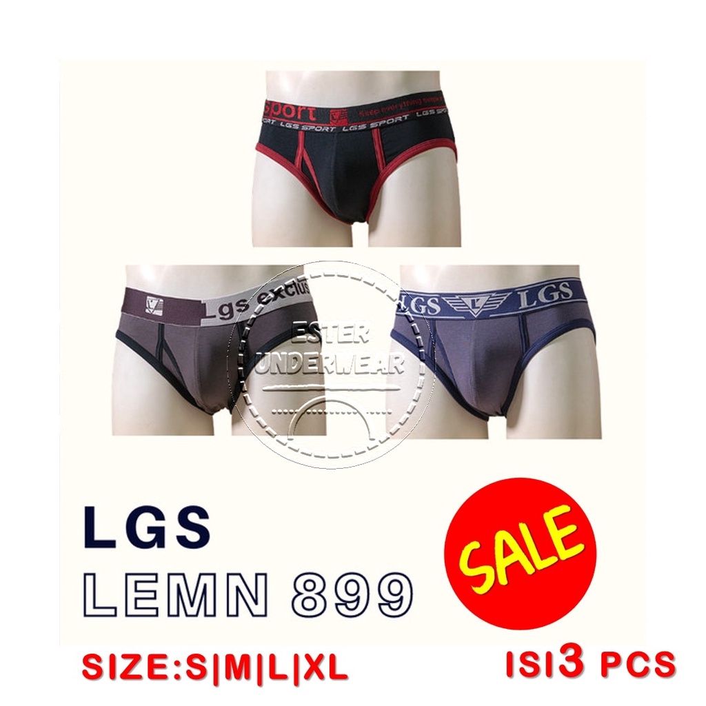 Celana Dalam LGS 899 ISI 3Pcs | Brief LGS SPORT