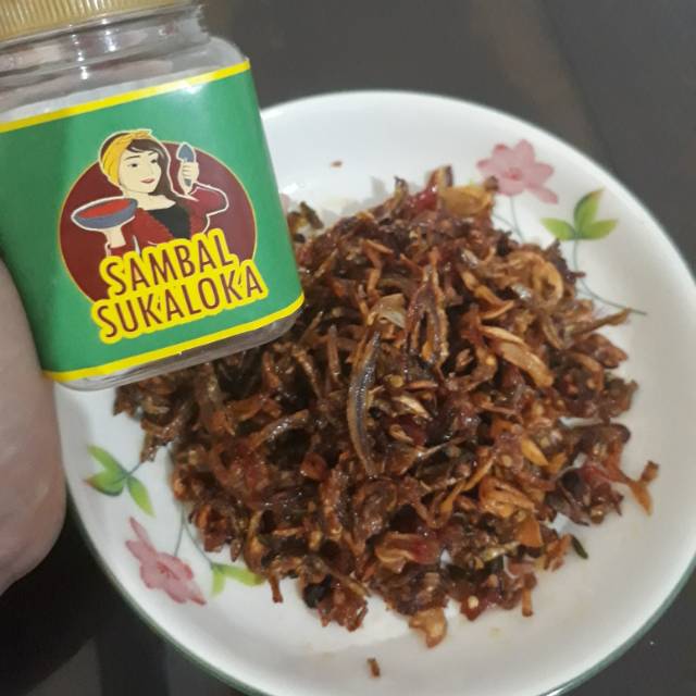 

Sambal sukaloka teri bawang goreng pedas manis