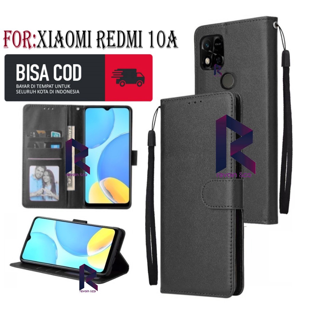 NEW XIAOMI REDMI 10A FLIP COVER CASE DOMPET CASING FLIP WALLET LEATHER KULIT PREMIUM SARUNG BUKA TUTUP FLIP CASE XIAOMI REDMI 10A