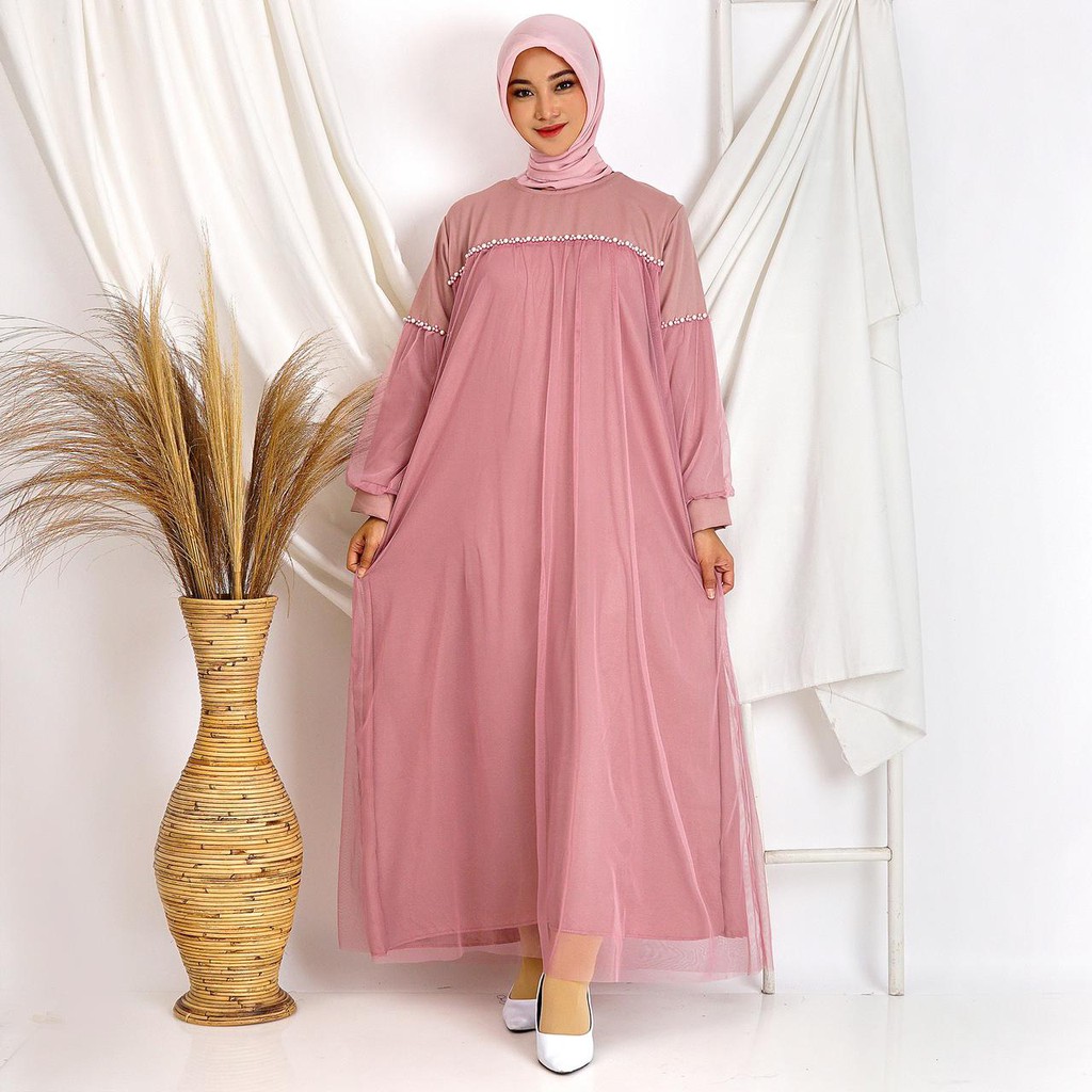 ZOYA MAXY 7 WARNA GAMIS TILE BISA JUMBO BIGSIZE MOSCREPE PAYET MUTIARA MEWAH MAXI DRESS