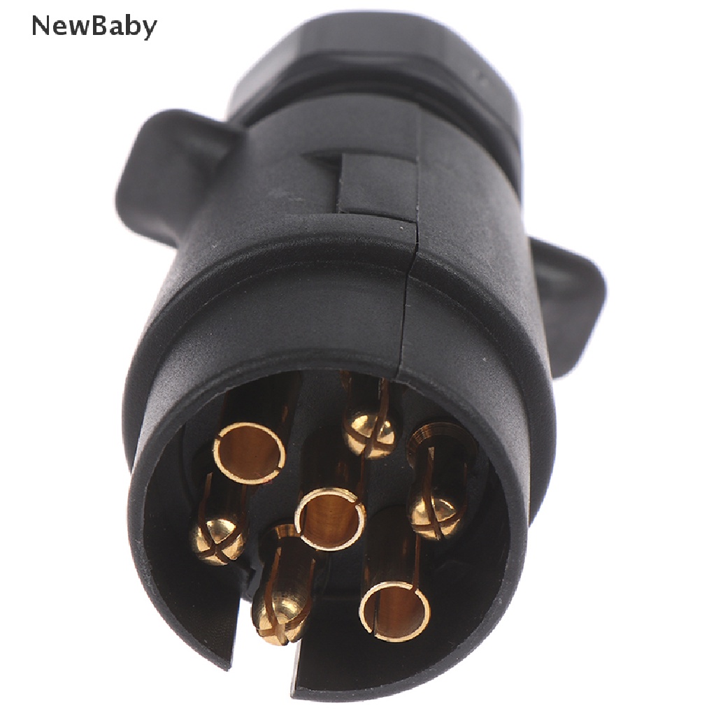 Newbaby Socket Plug Konektor 7 Pin Bulat Standar Eropa 12V Untuk Mobiltrailer