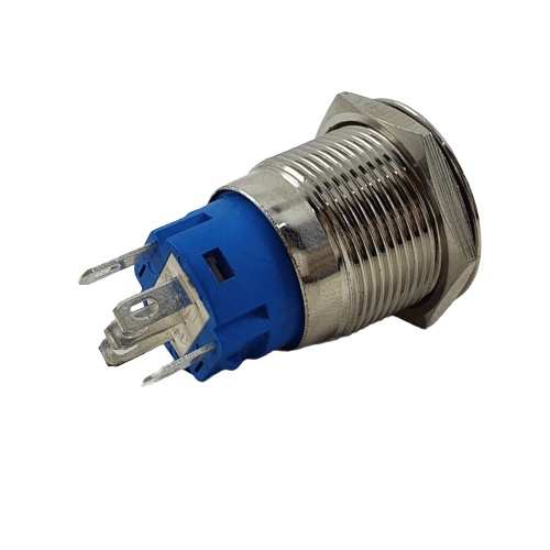 Switch Metal 19mm Push On 5 Pin Saklar Lampu Stainless 19 mm LED Tombol 12v 24v Momentary