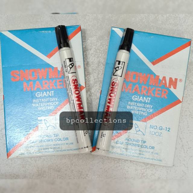 

Spidol Snowman Marker Hitam Black