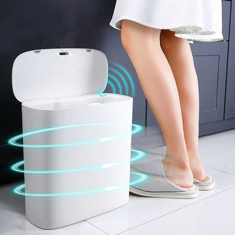 Wannafree Tempat Sampah Smart Trash Motion Sensor Dustbin 8L