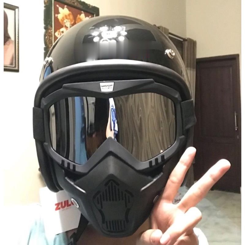 Kacamata gogle mask Google goggle motor helm TRABAS SUPERMOTO TRAIL RETRO CAFE RACER bogo klasik kacamata helm motor cross mx scott goggle motor kaca mata goggle inko kuning pelangi biru coklat silver rainbow 100% Safety Airsoft Google Mask Helm Masker