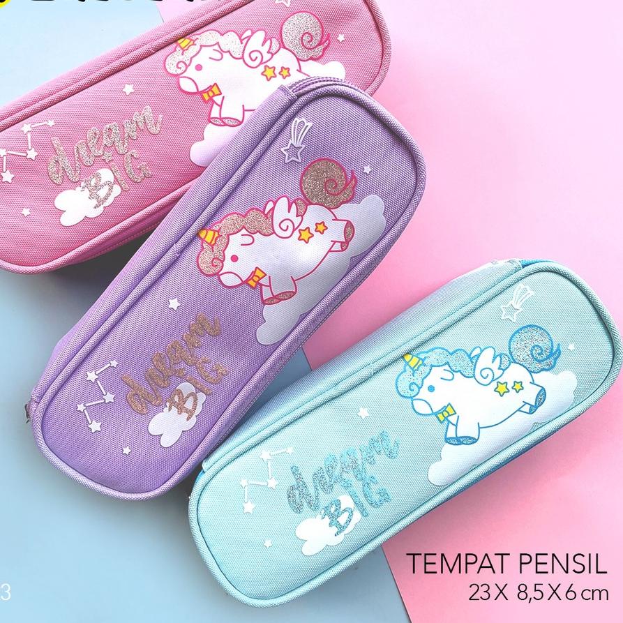 

Hot Sale - Tempat Pensil JS6523 Unicorn Kotak Pensil Lucu Karakter Anak Perempuan ン