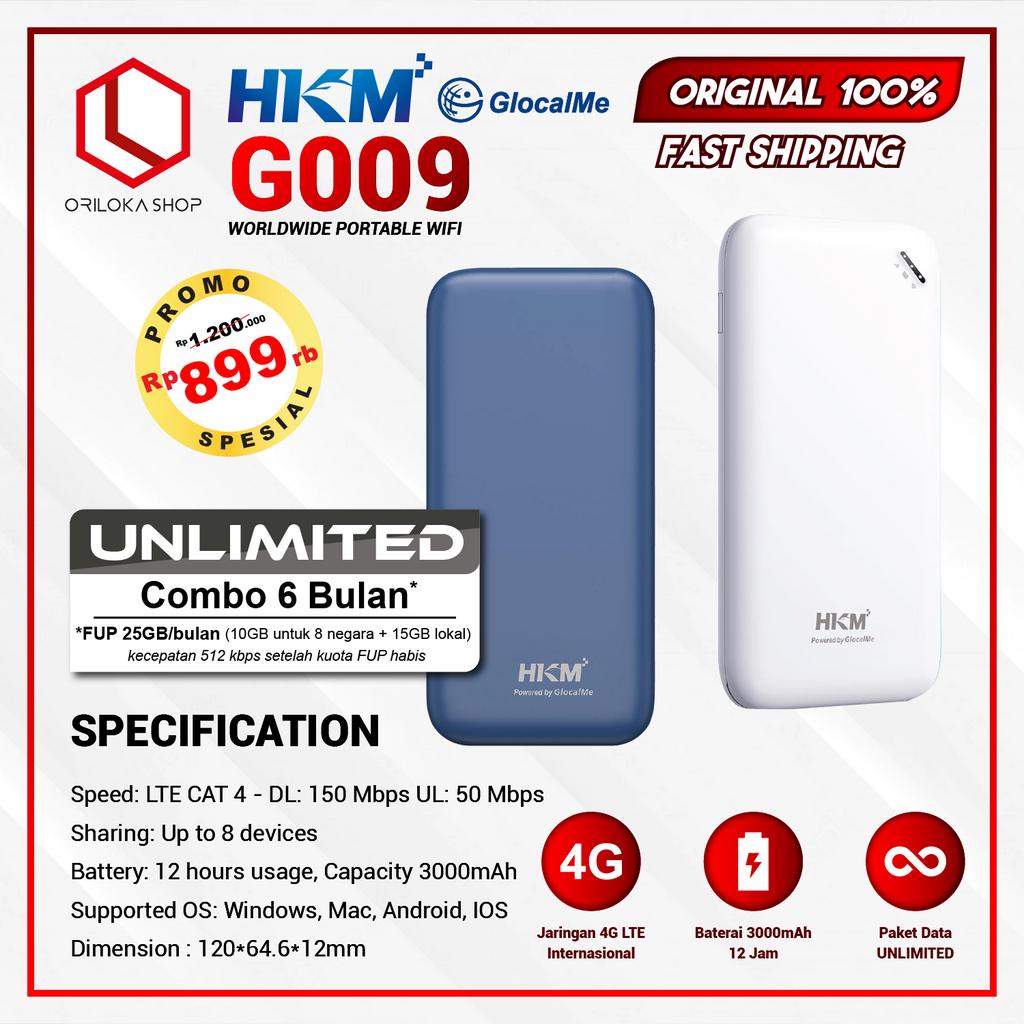 HKM G009 Modem Mifi Worldwide Portable Wifi - Garansi Resmi