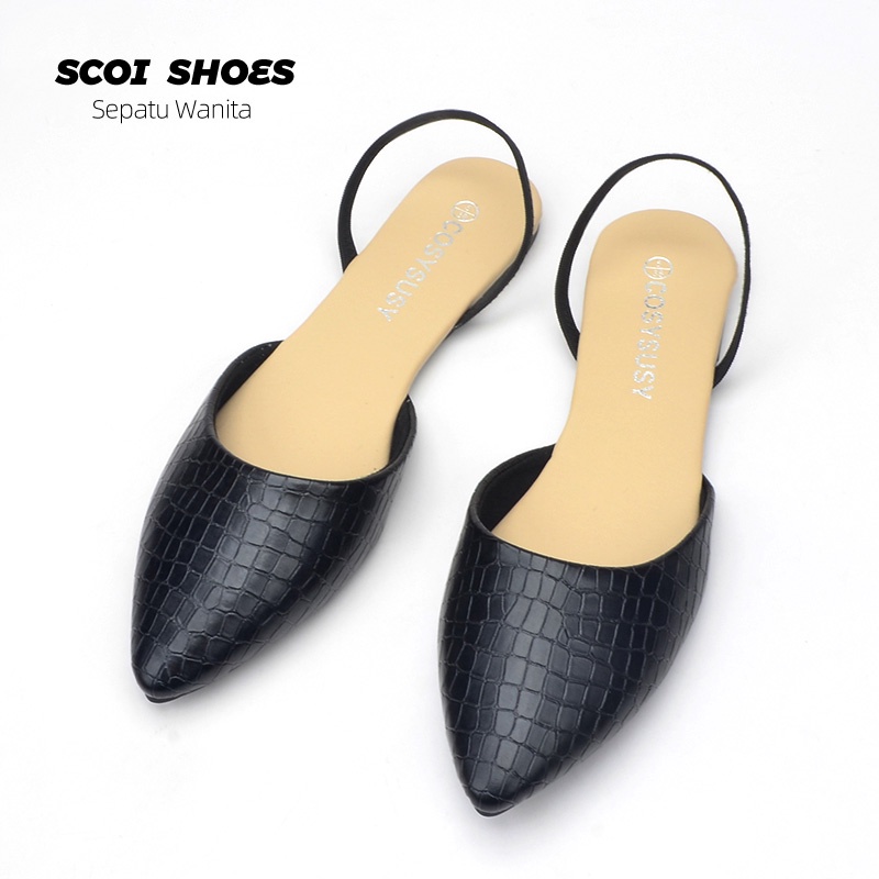 Sepatu Flatshoes Wanita Baru Bahan Lembut Non-Slip Korea Fashion Wanita Import
