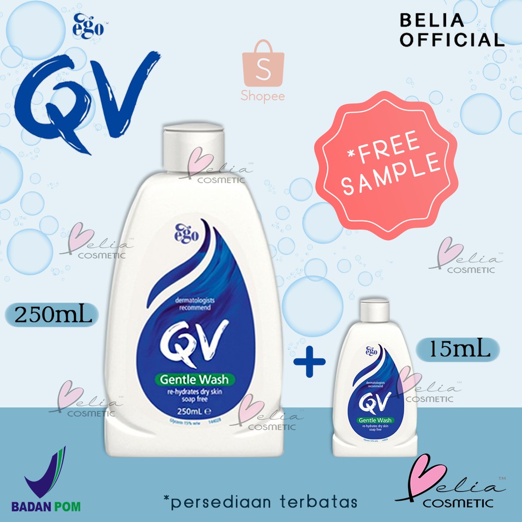 ❤ BELIA ❤ QV Gentle Wash 250ml | Cream 100g | Skin Lotion 250mL &amp; 500mL BPOM