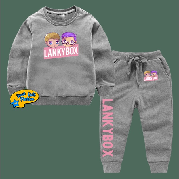 Setelan Anak Lankybox Boxy Foxy Hoodie Anak Lankybox Set Jogger Anak Lankybox