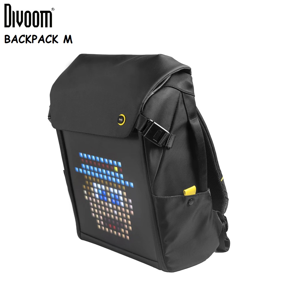 PIXOO BACKPACK M - Customizable Pixel Art LED Display Backpack - Tas Ransel Unik dengan LED Pixel dari DIVOOM