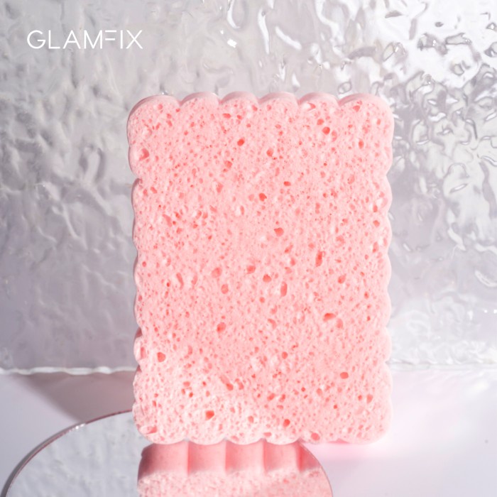 Glam Fix Squared Cellulone Cleansing Sponge - Pink ORIGINAL