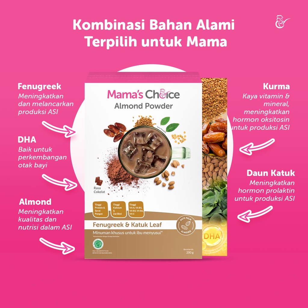 SUSU PELANCAR ASI / ASI BOOSTER / PELANCAR ASI / MAMA'S CHOICE ALMOND POWDER