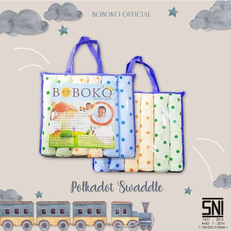 Bedong Bayi Motif Polkadot By Boboko
