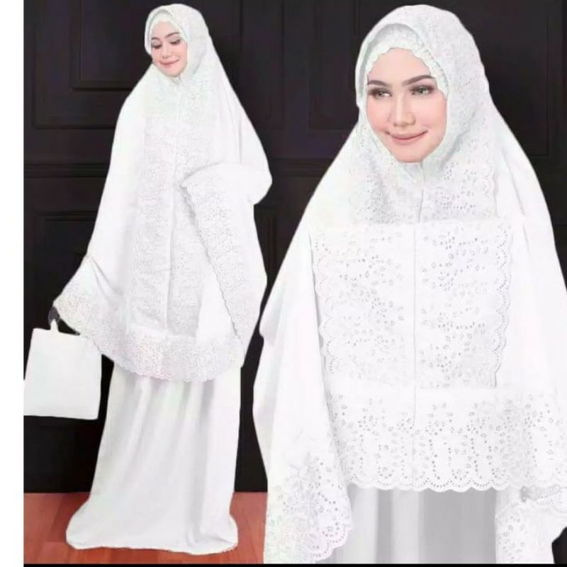 Mukena Dewasa Jumbo Full Renda KD  SITI FATIMAH // Model Terbaru Bahan Katun Premium Renda // Best Seller