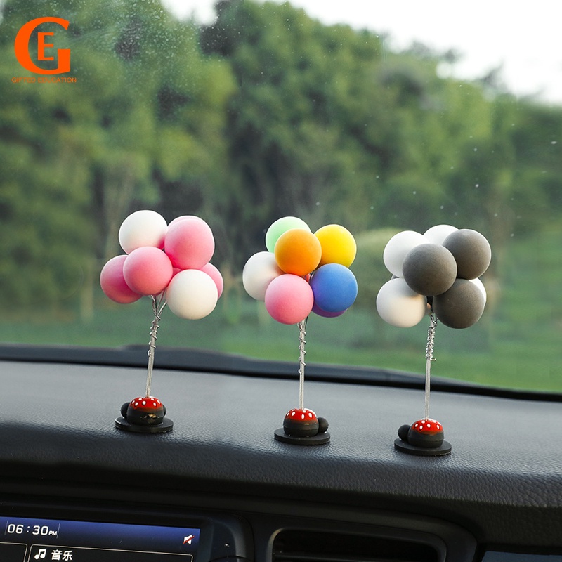 Ornamen Balon Pink Lucu Multi Warna Untuk Dekorasi Mobil