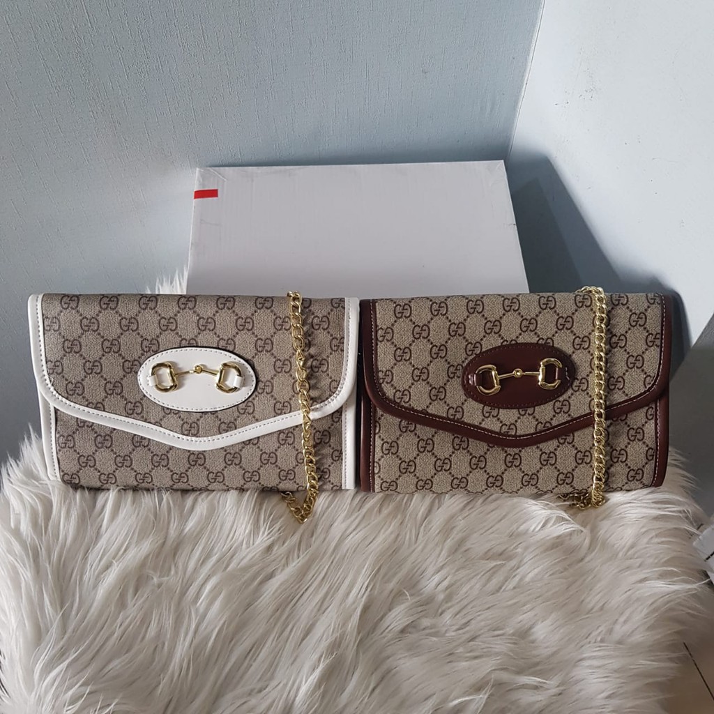 [✅BISA COD] 9534 VINTAGE MONOGRAM CLUTCH (REAL PICTURE)