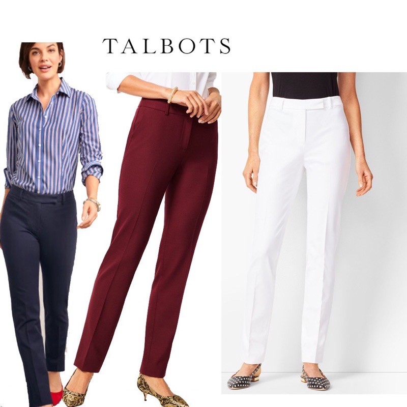 Talbots High Waist Straight Pant Long KHAKI 16