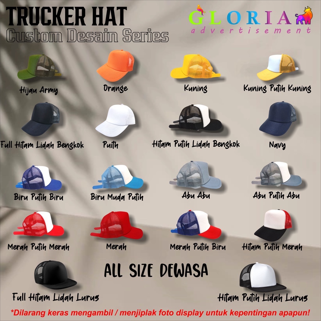 TOPI TRUCKER PEACE DAMAI / TOPI PREMIUM TRUCKER SNAPBACK DISTRO