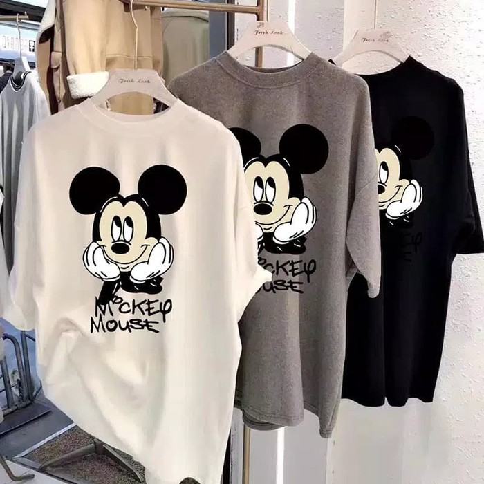 TBI Kaos Mickey Mouse Day Dreaming T-Shirt Oversized Lisa Blackpink