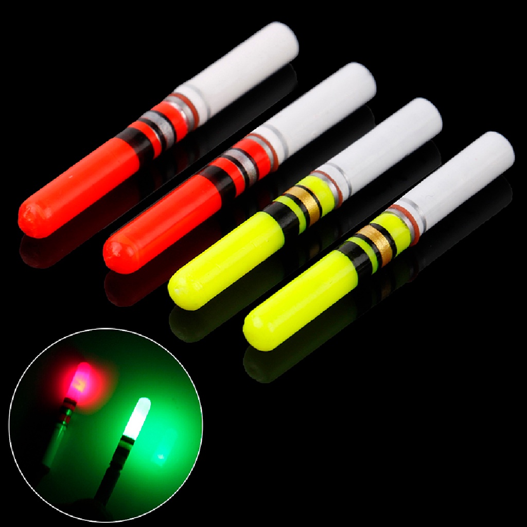 Adawnshbhyu 2Pcs Tongkat Lampu Pelampung Pancing led luminous float Untuk Memancing Malam Gelap