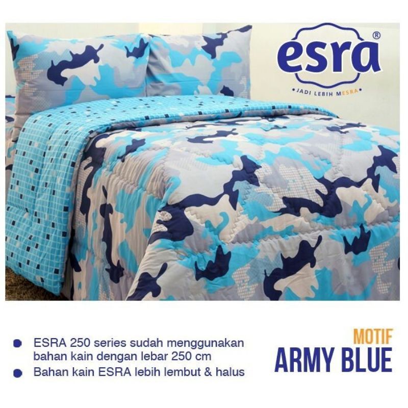 Kain Bahan Sprei Meteran Katun Esra Motif Army