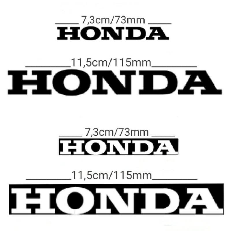 Stiker Cutting HONDA Hitam HONDA Putih