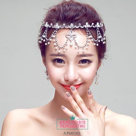 [BISA COD] HEADPIECE PENGANTIN HIASAN RAMBUT AKSESORIS WEDDING CROWN APM010
