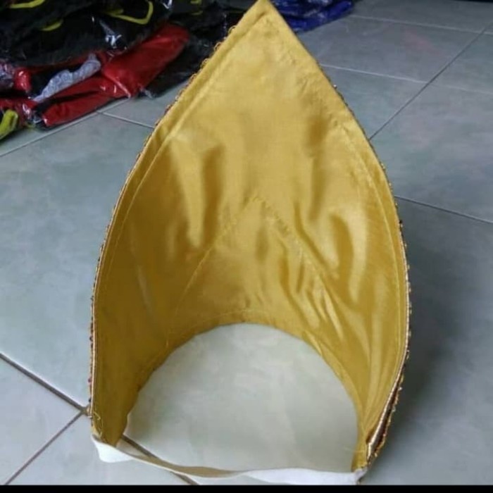 Da20Fe40414 Topi Tanjak Anak // Topi Anak Adat Melayu - Songket 54502Gropy
