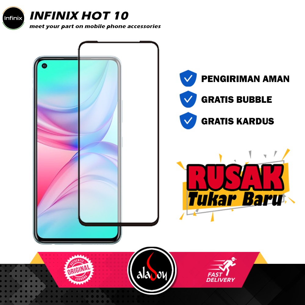 Tempered Glass Infinix Hot 10 Anti Gores Layar Scree Protector