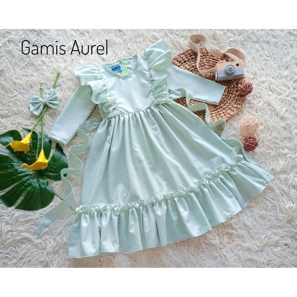 GAMIS AUREL / GAMIS ANAK KECIL WARNA MINT