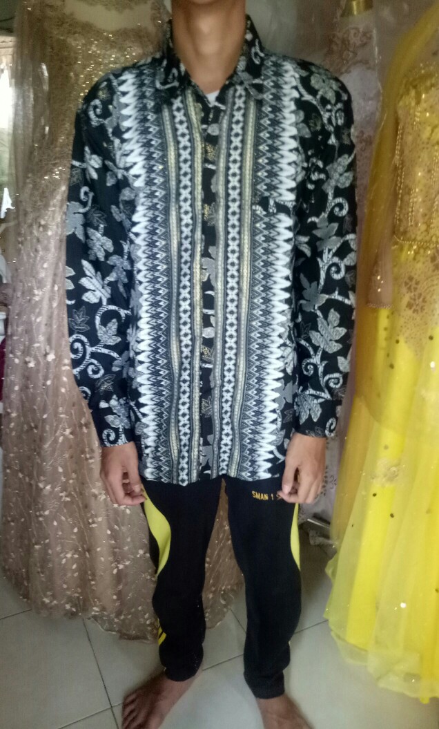 Kemeja Batik Motif Paya Gold/ Silver