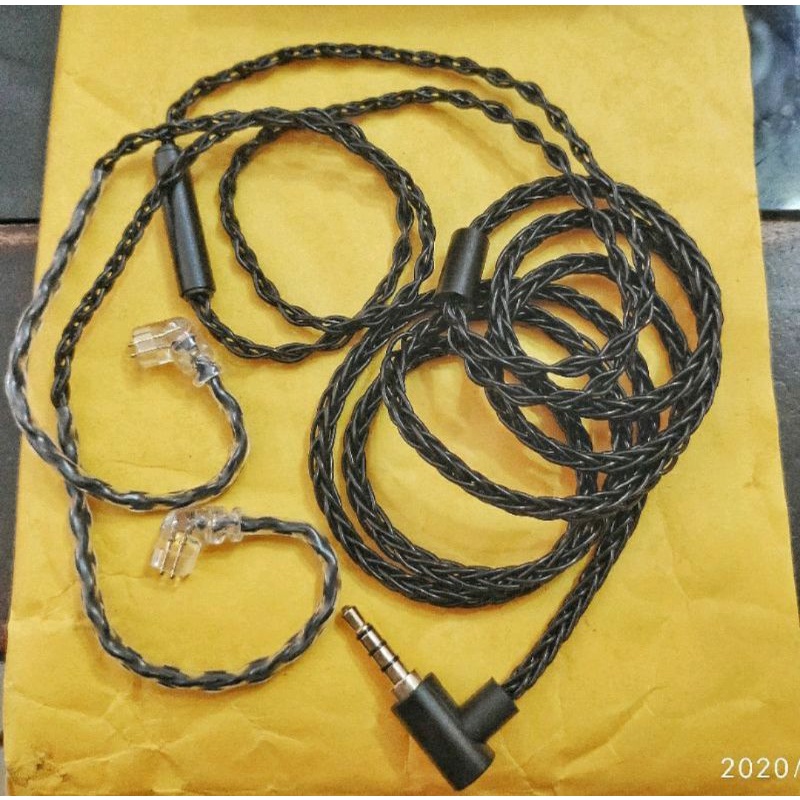 Kabel pengganti MIC KZ OFC bawaan iem earphones pin C kz edx pro kz zsn pro x cca ca4 kz dq6 trn mt1-Jcally pin C / QDC