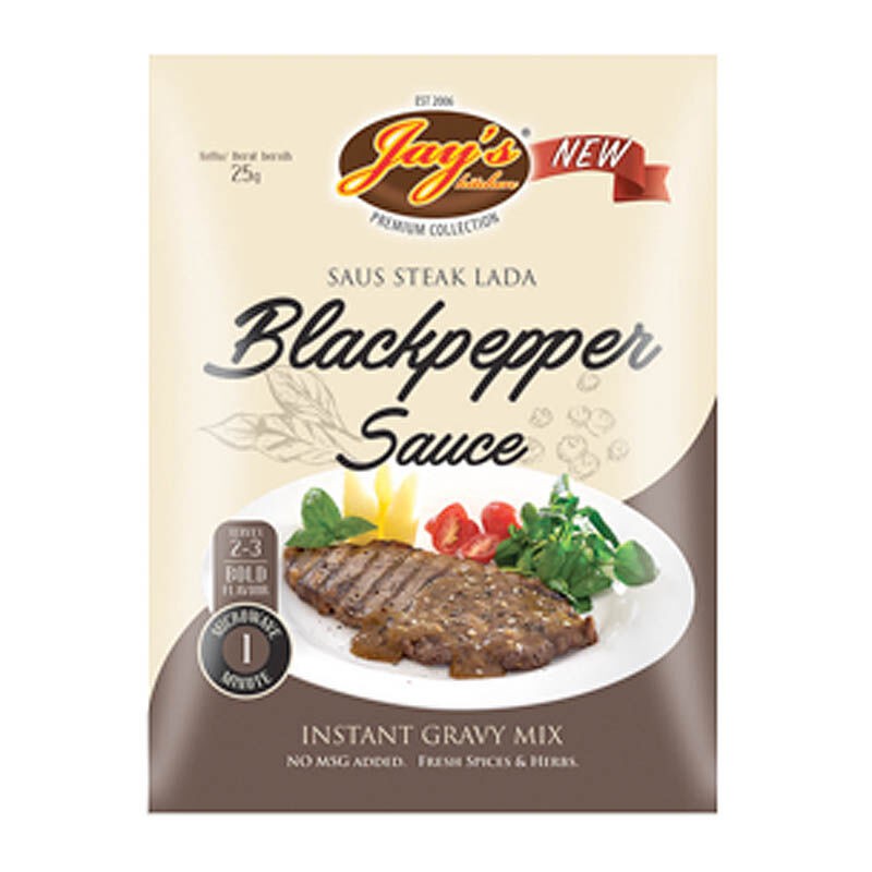 

JAY'S Black Pepper Sauce Steak 25gr JAYS Saus Lada Hitam