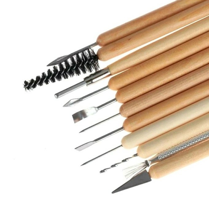 

UKIR-ALAT- CLAY SCUPLTING POTTERY CARVING TOOLS SET 11 -ALAT-UKIR.